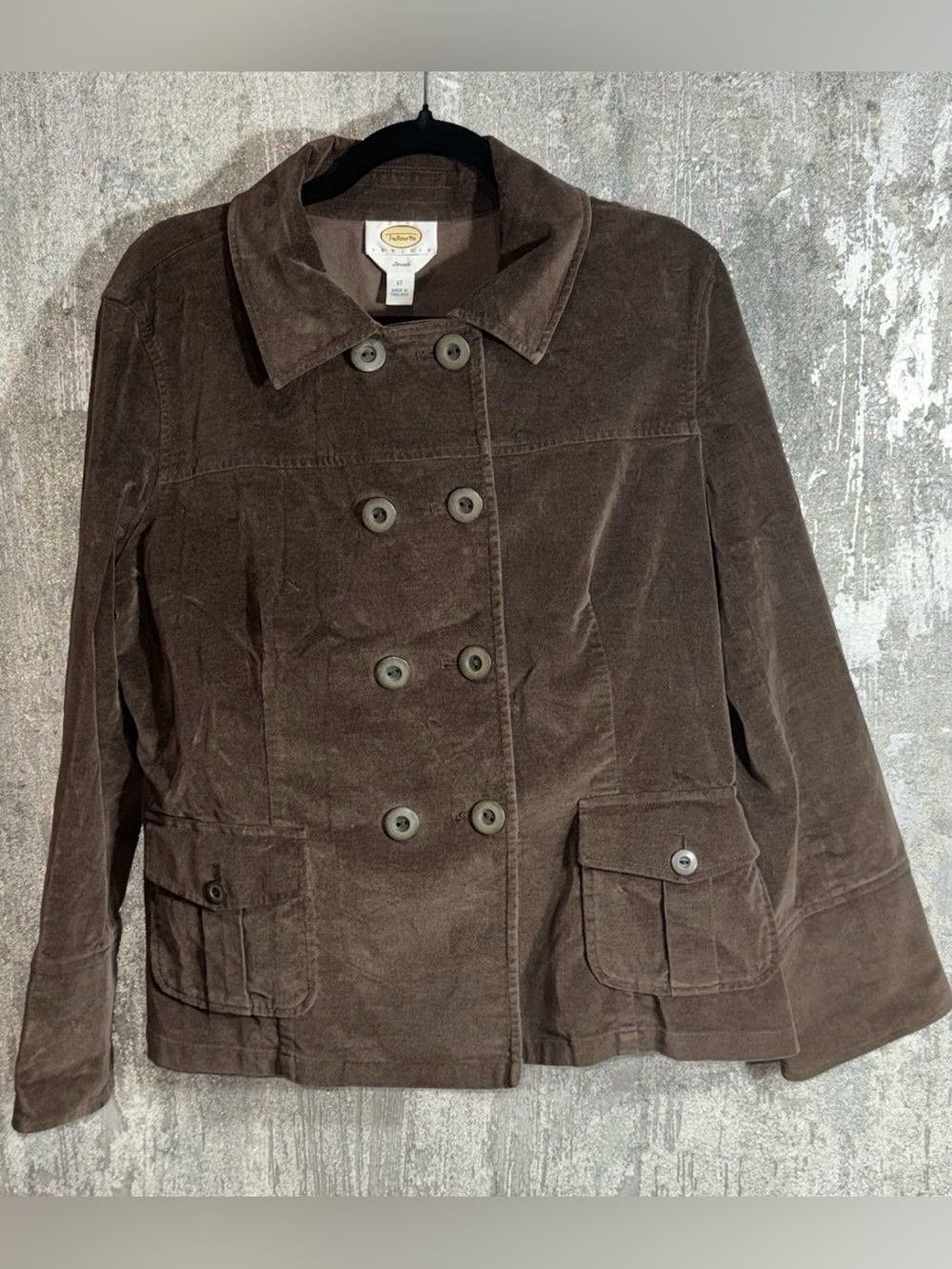 Talbots Brown Corduroy Stretch Jacket Petite 12 VG+ Women’s Blazer Coat